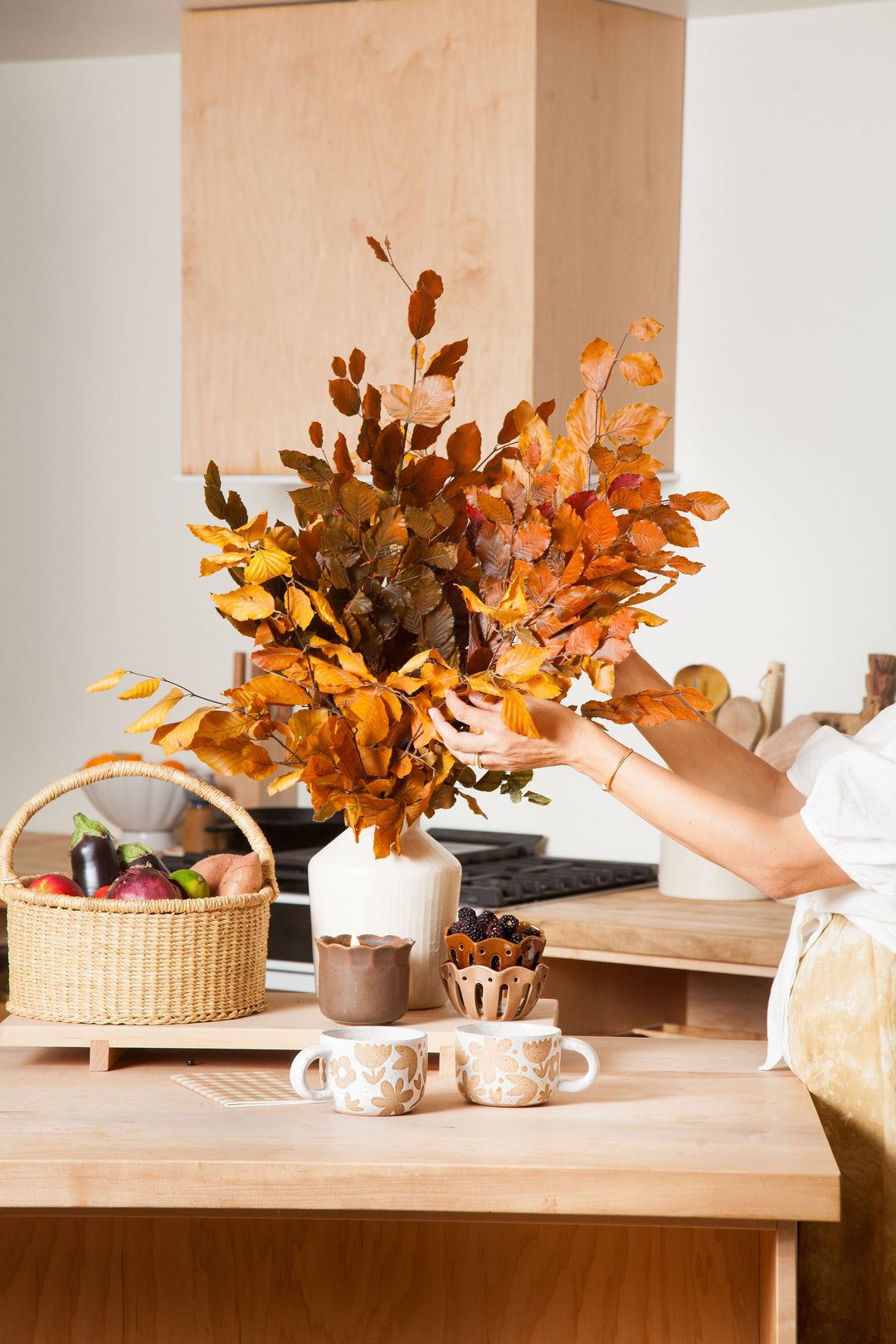 Preserved Fall Flowers and Decor