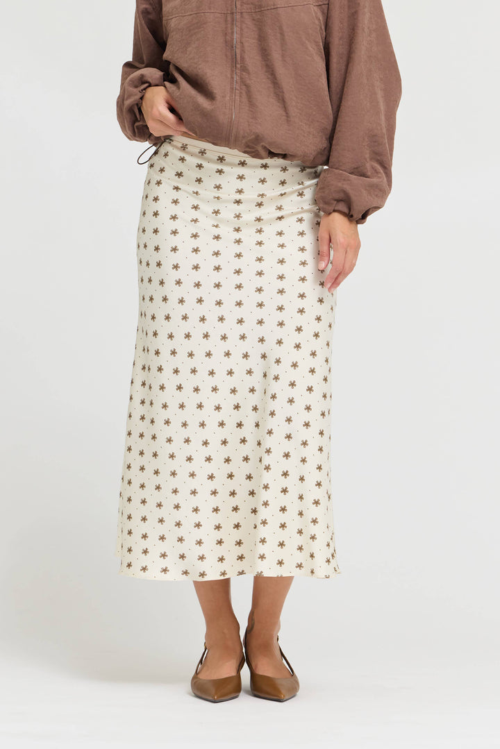 50685PD - FLORAL SATIN SLIP SKIRT: TAPENADE / Contemporary / S send a bouquet- the best flower delivery