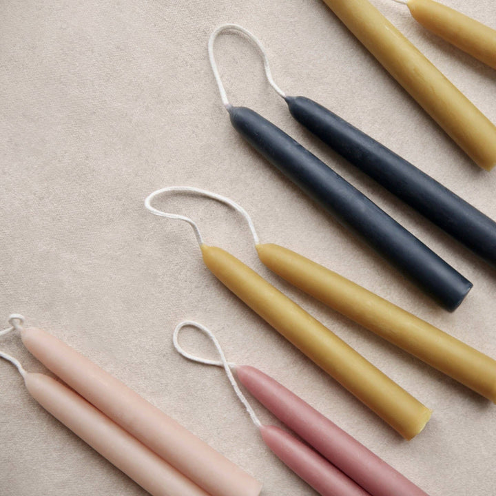6" Heirloom Beeswax Taper Candles: Ochre send a bouquet- the best flower delivery