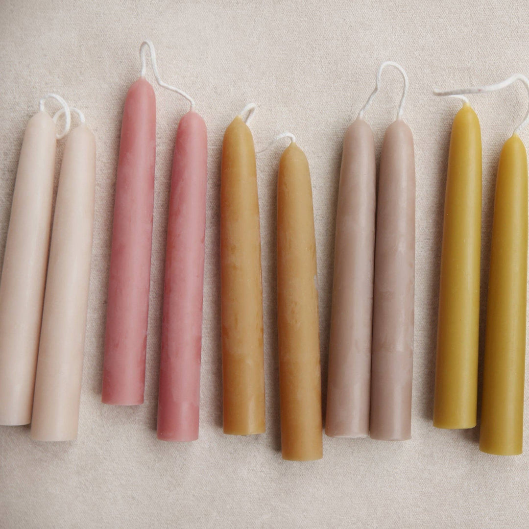 6" Heirloom Beeswax Taper Candles: Ochre send a bouquet- the best flower delivery