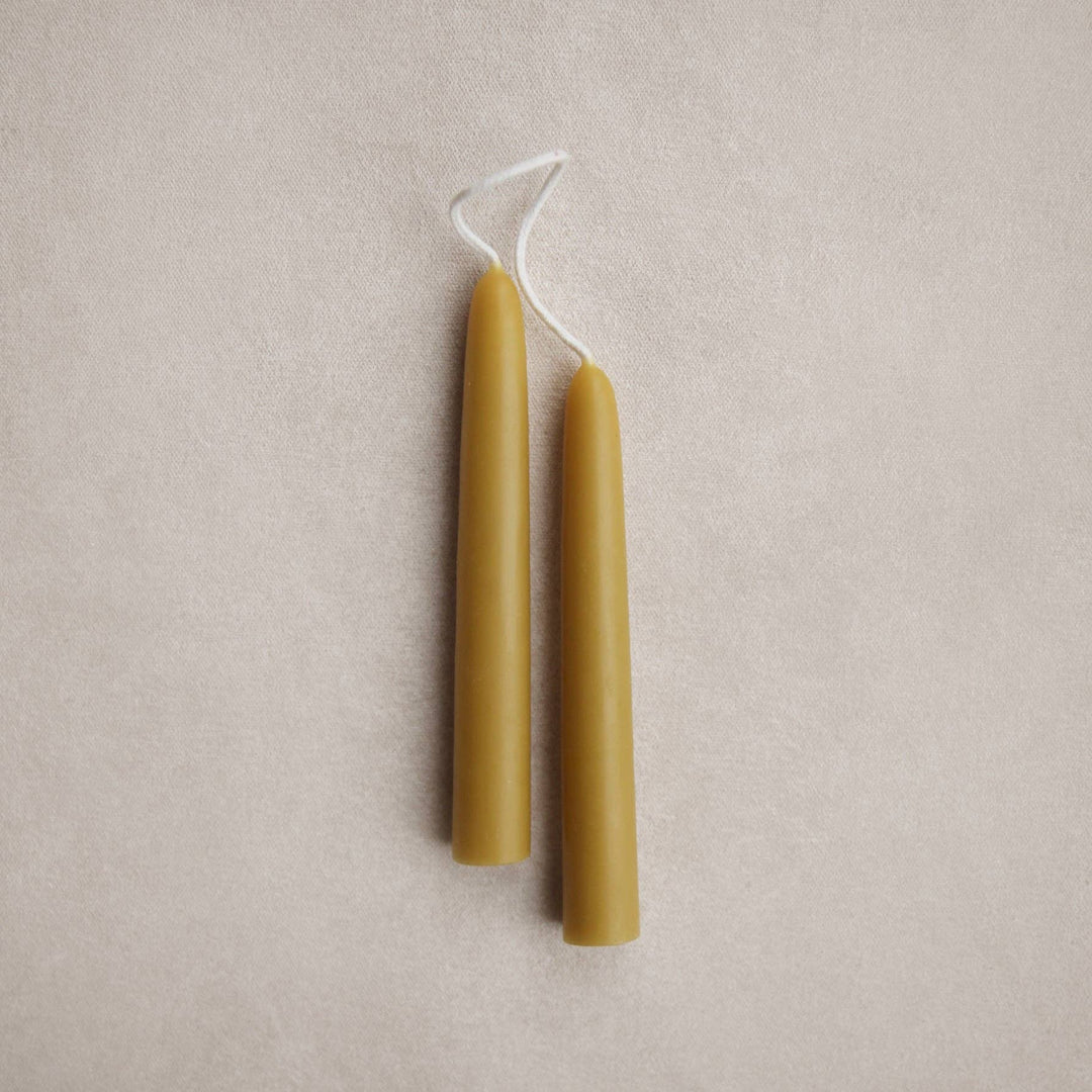 6" Heirloom Beeswax Taper Candles: Ochre send a bouquet- the best flower delivery