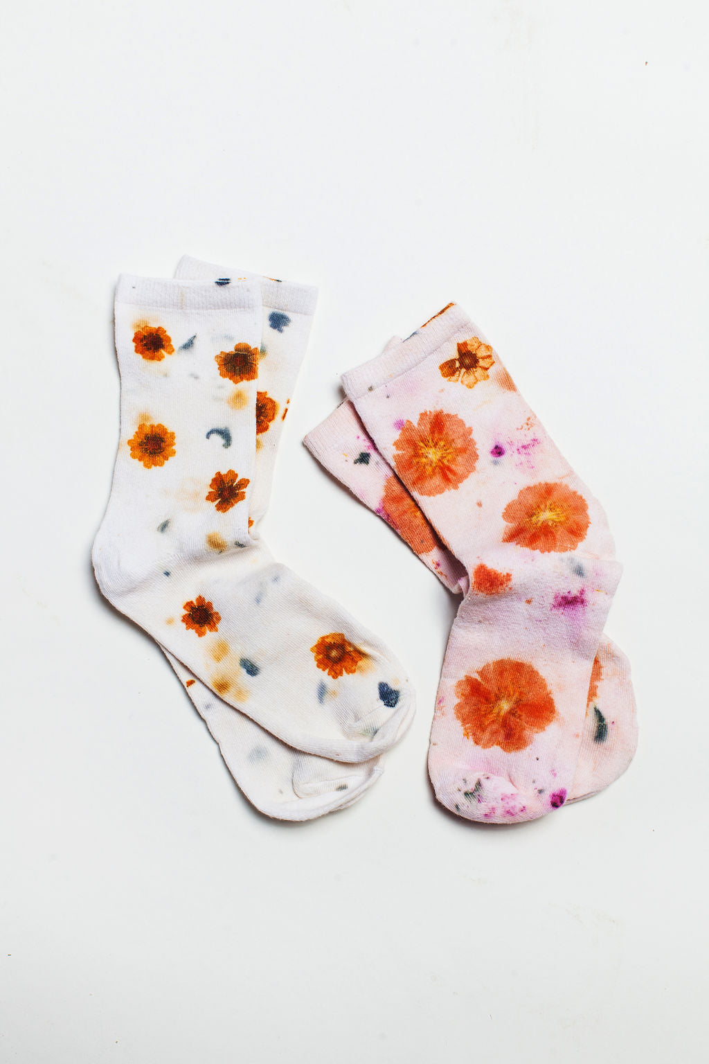 Pressed Flower Socks