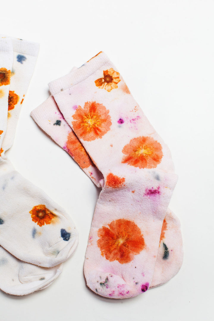 Pressed Flower Socks