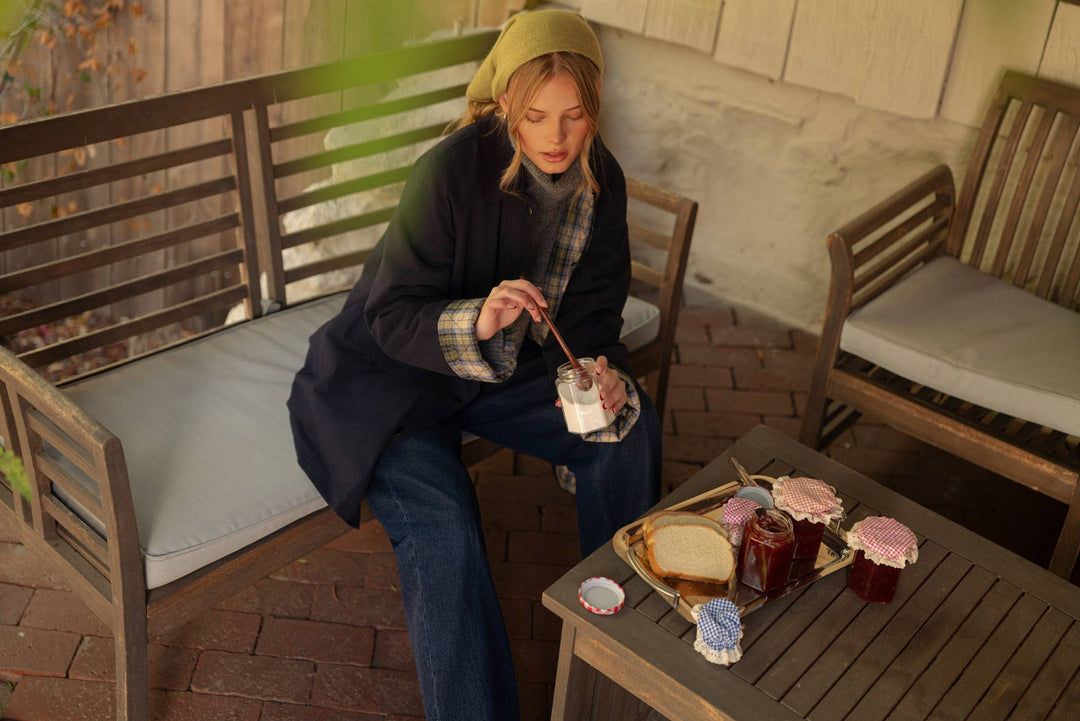 A-LINE BARN JACKET WITH CONTRAST PLAID MJK5253: Burgundy / L send a bouquet- the best flower delivery