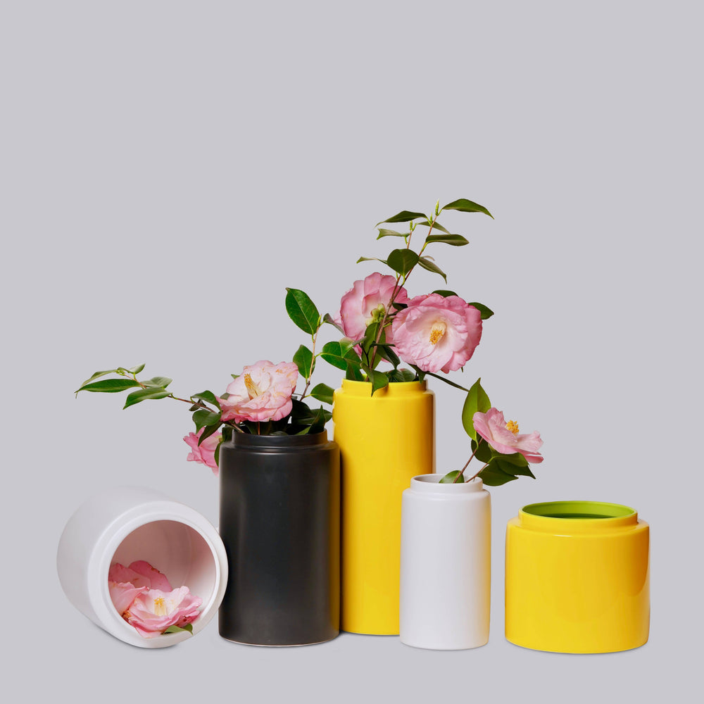 Agnes Porcelain Vases in Semi-Matte White: Small send a bouquet- the best flower delivery
