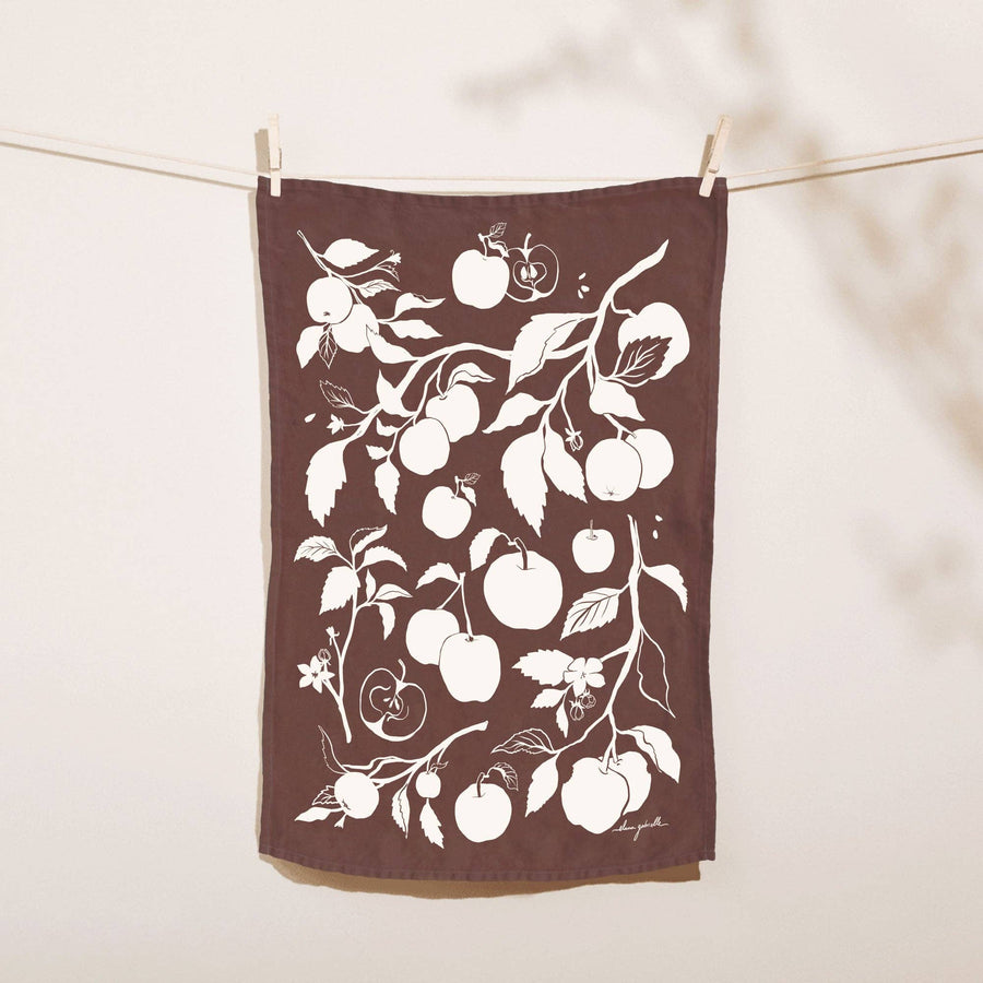 Apples Linen Tea Towel: Default Title send a bouquet- the best flower delivery