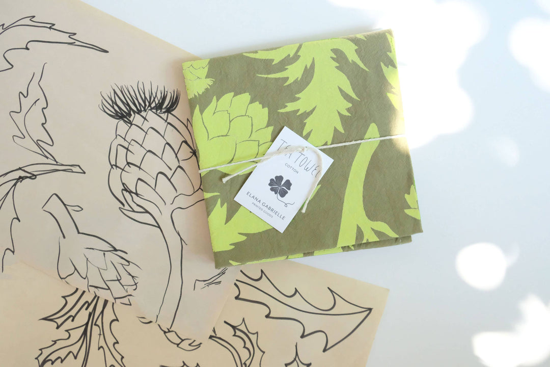 Artichokes Cotton Tea Towel send a bouquet- the best flower delivery
