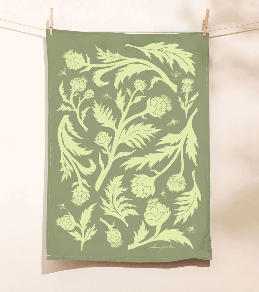 Artichokes Cotton Tea Towel send a bouquet- the best flower delivery