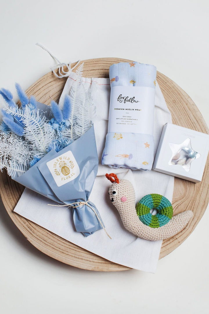 Idlewild Floral Co. Gift Giving Baby Boy Gift Set