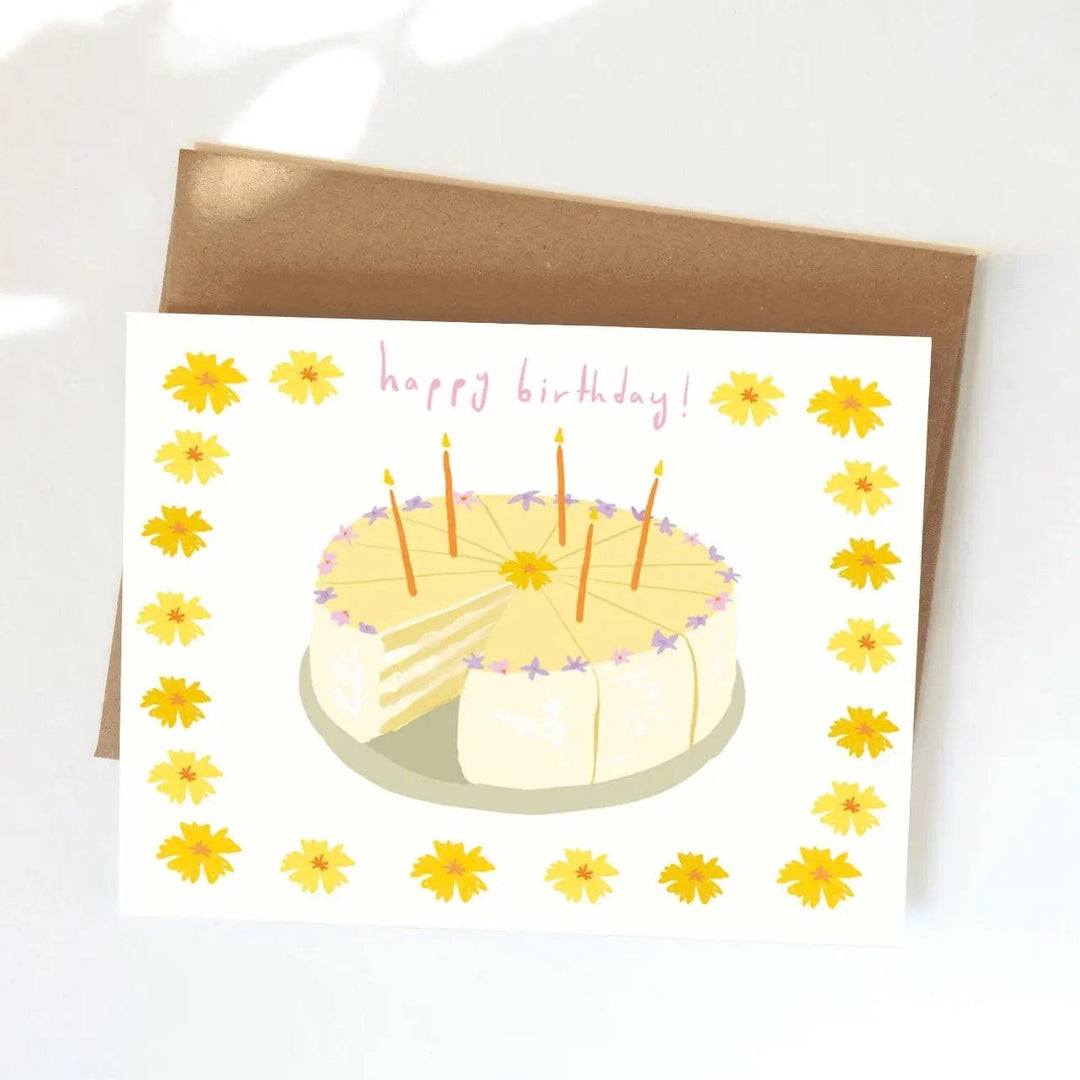 Greeting Card Birthday Cake Card send a bouquet- the best flower delivery