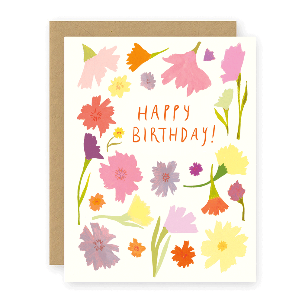 Birthday Confetti Flowers Card send a bouquet- the best flower delivery