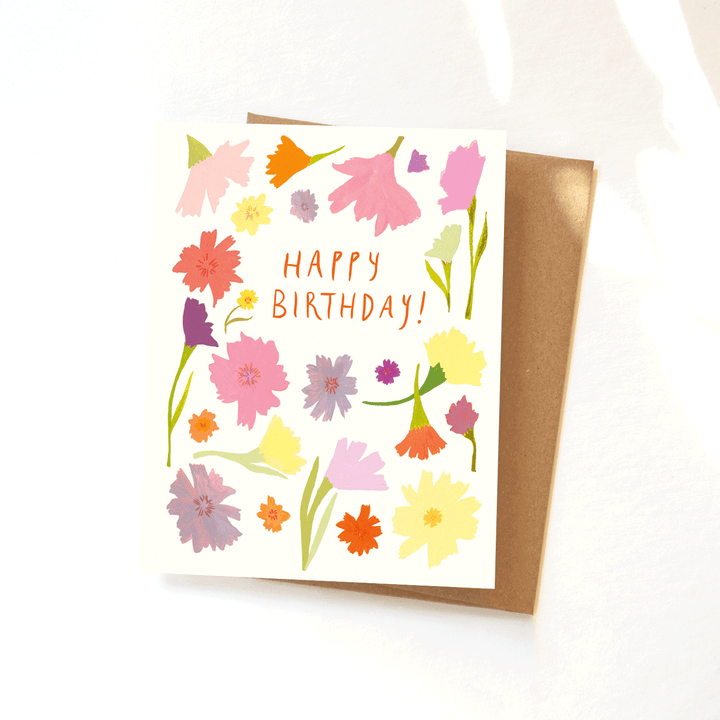 Birthday Confetti Flowers Card send a bouquet- the best flower delivery