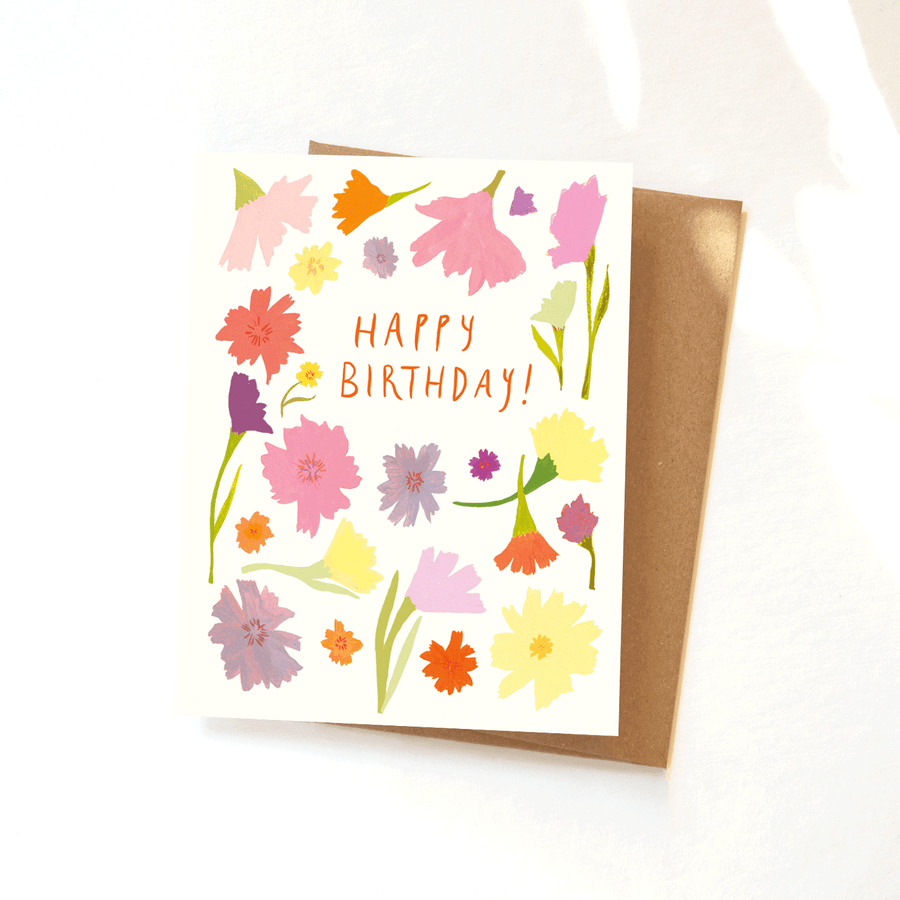 Birthday Confetti Flowers Card send a bouquet- the best flower delivery