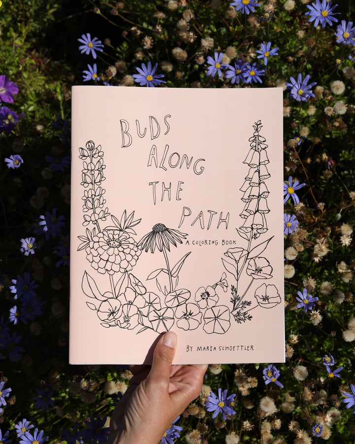 Buds Along the Path Coloring Book send a bouquet- the best flower delivery