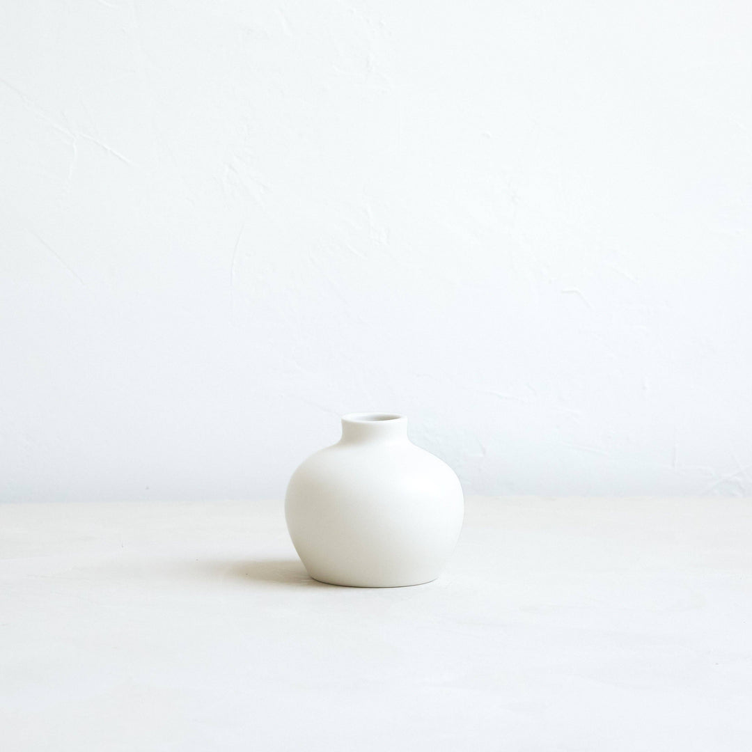 Ceramic Blossom Vase, Matte White: Short send a bouquet- the best flower delivery