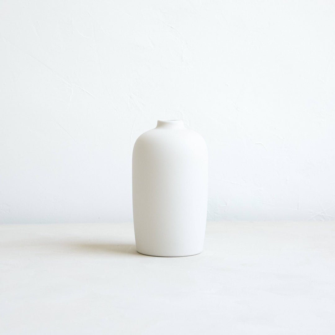 Ceramic Blossom Vase, Matte White: Short send a bouquet- the best flower delivery