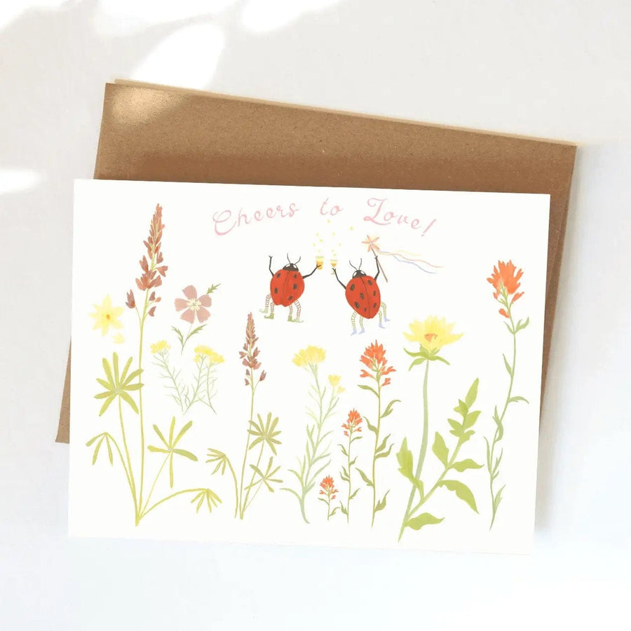 Greeting Card Cheers to Love Card send a bouquet- the best flower delivery