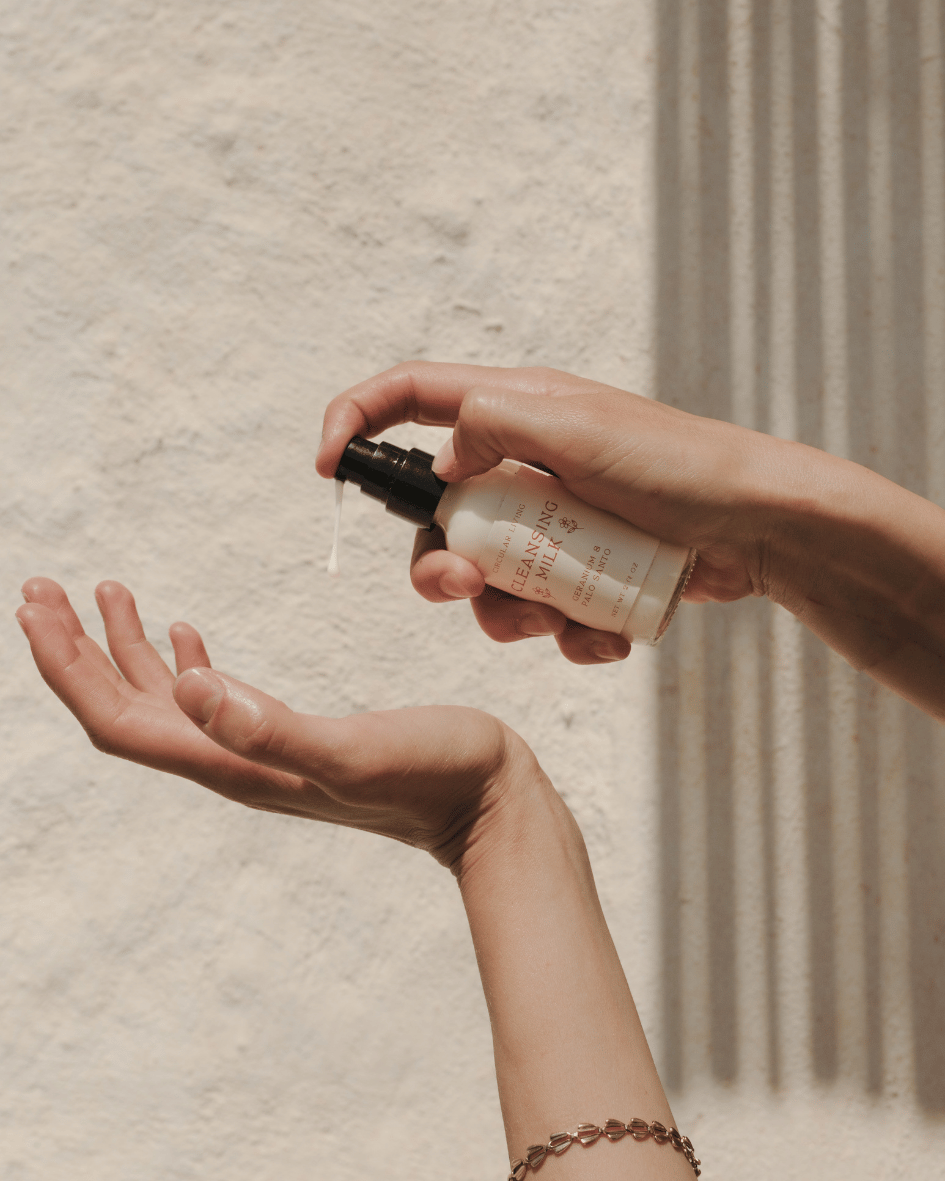 Cleansing Milk, Geranium & Palo Santo send a bouquet- the best flower delivery