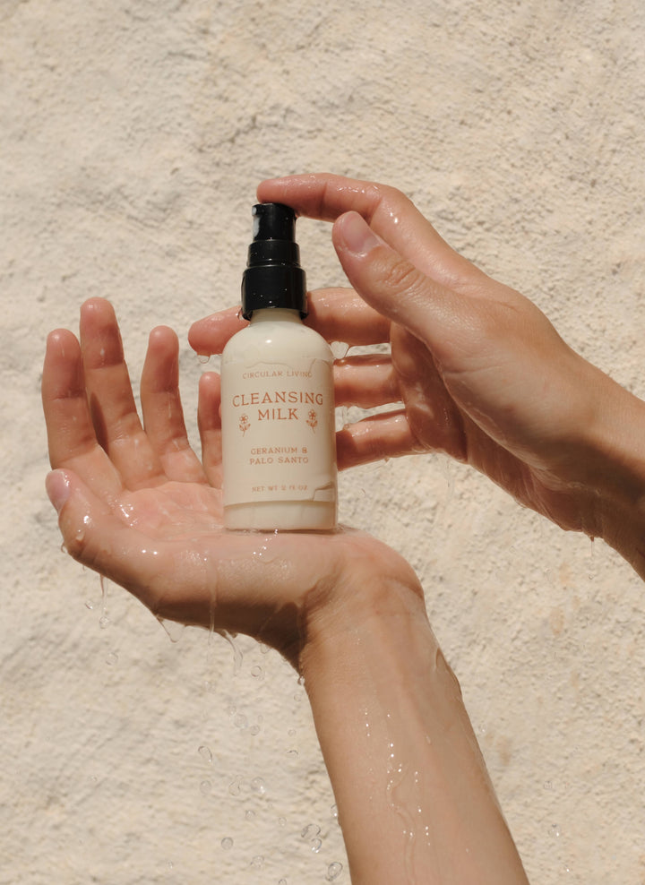 Cleansing Milk, Geranium & Palo Santo send a bouquet- the best flower delivery