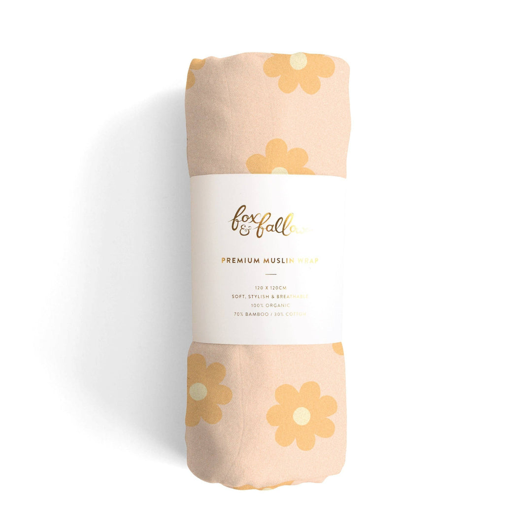 Fox & Fallow Daisy Chain Organic Muslin Wrap Swaddle