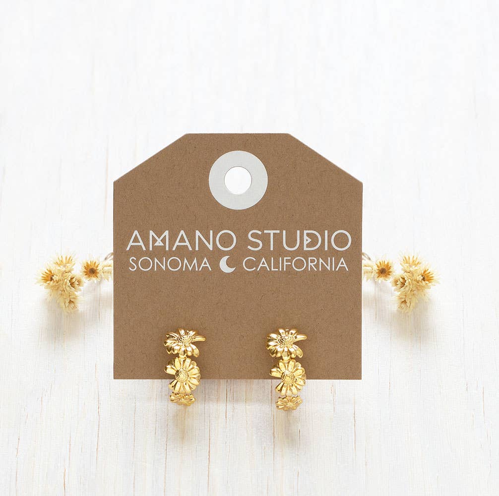 Daisy Flower Hoop Earrings send a bouquet- the best flower delivery