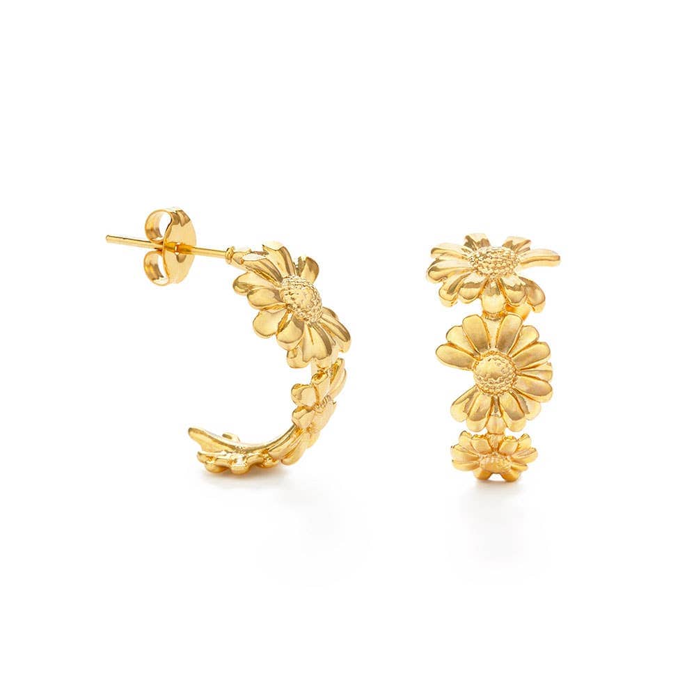 Daisy Flower Hoop Earrings send a bouquet- the best flower delivery