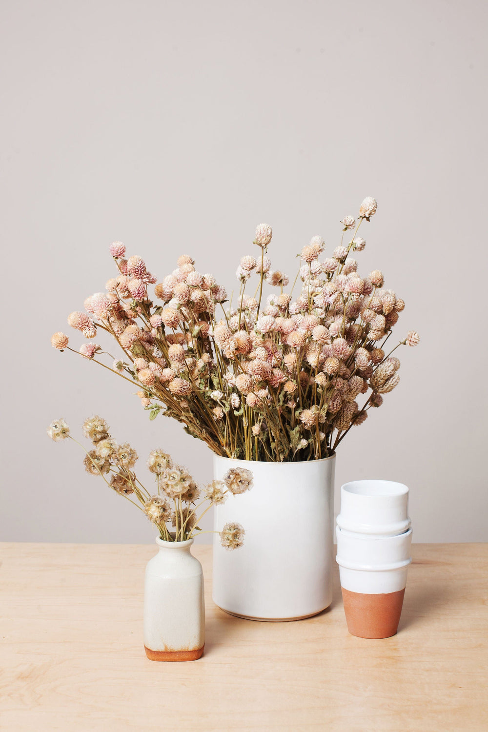 Bunches Dried Blush Globe Amaranth send a bouquet- the best flower delivery