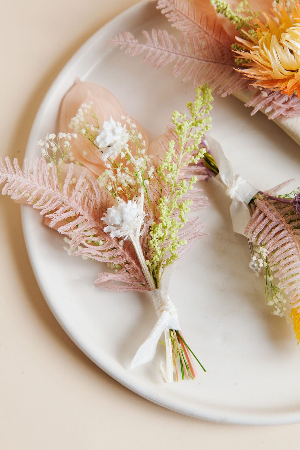 anthurium boutonniere Custom Dried Flower Boutonniere : Everlasting Wedding Flowers – Idlewild Floral Co