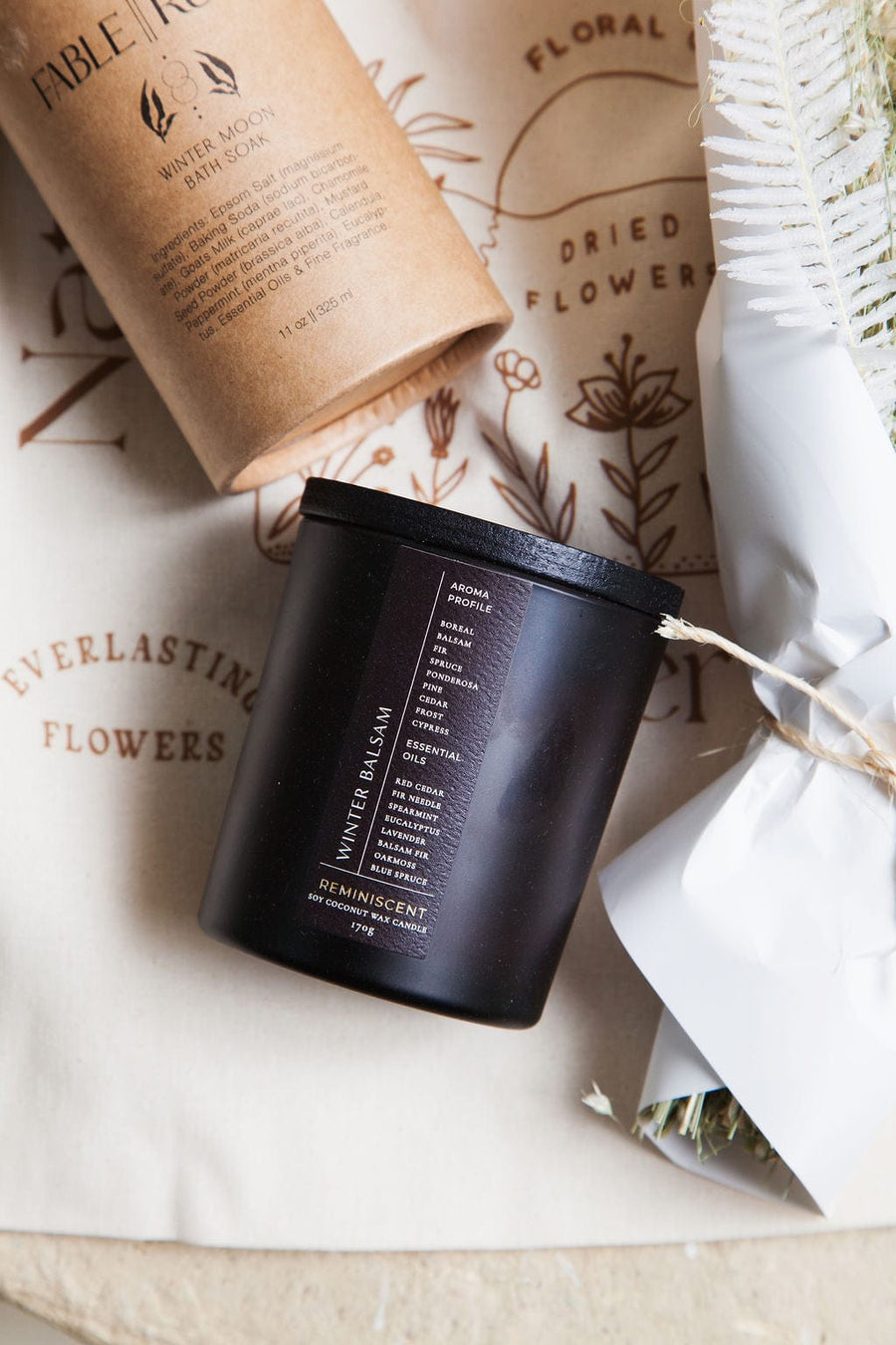 Gift Giving Fable Winter Balsam Candle send a bouquet- the best flower delivery