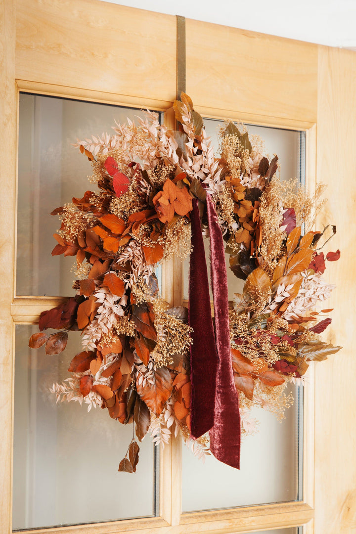 Wreaths Fall Dried Flower Wreath send a bouquet- the best flower delivery