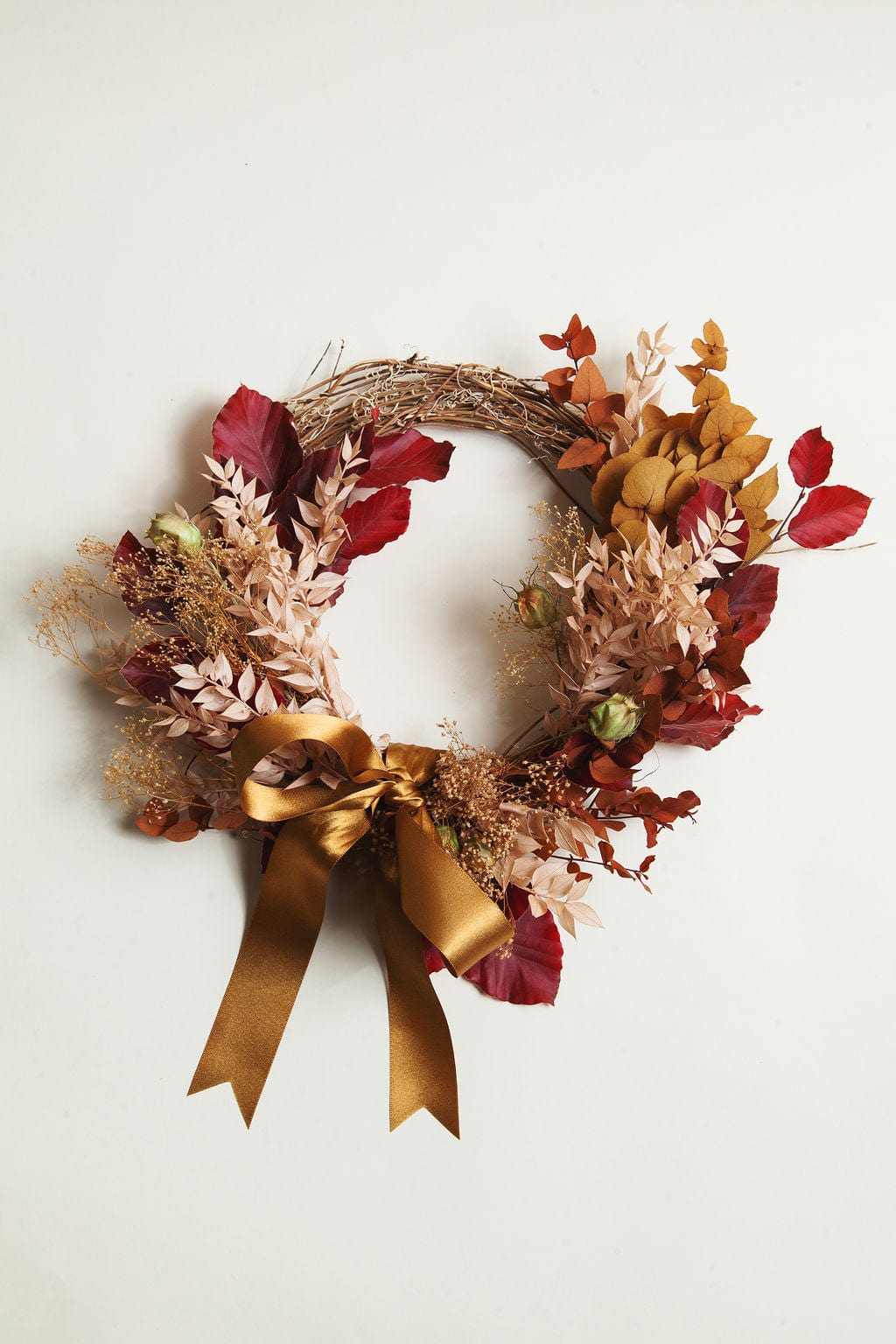 Wreaths Fall Half Dried Flower Wreath send a bouquet- the best flower delivery