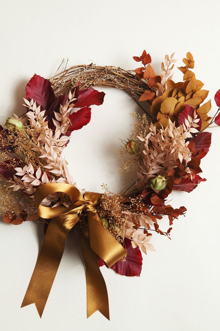 Wreaths Fall Half Dried Flower Wreath send a bouquet- the best flower delivery