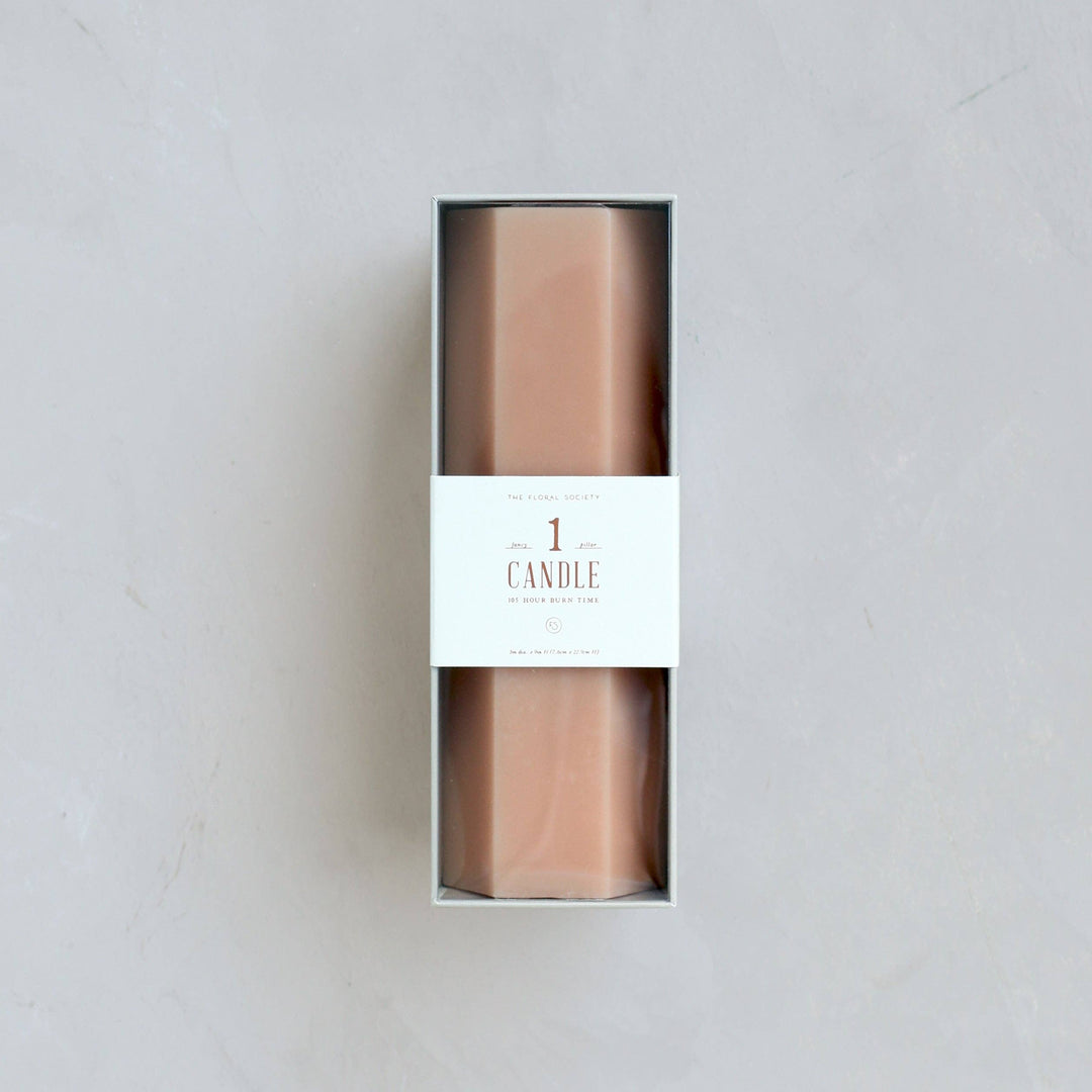Fancy Hexagon Pillar Candles: Miel send a bouquet- the best flower delivery