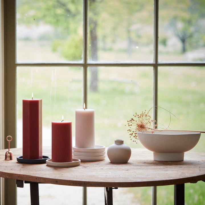 Fancy Hexagon Pillar Candles: Miel send a bouquet- the best flower delivery