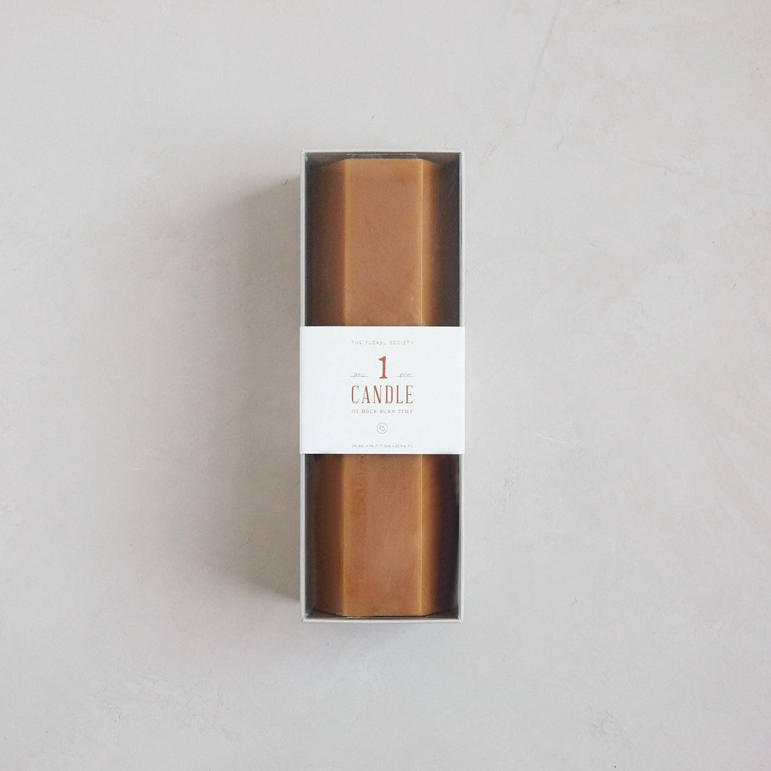 Fancy Hexagon Pillar Candles: Miel send a bouquet- the best flower delivery