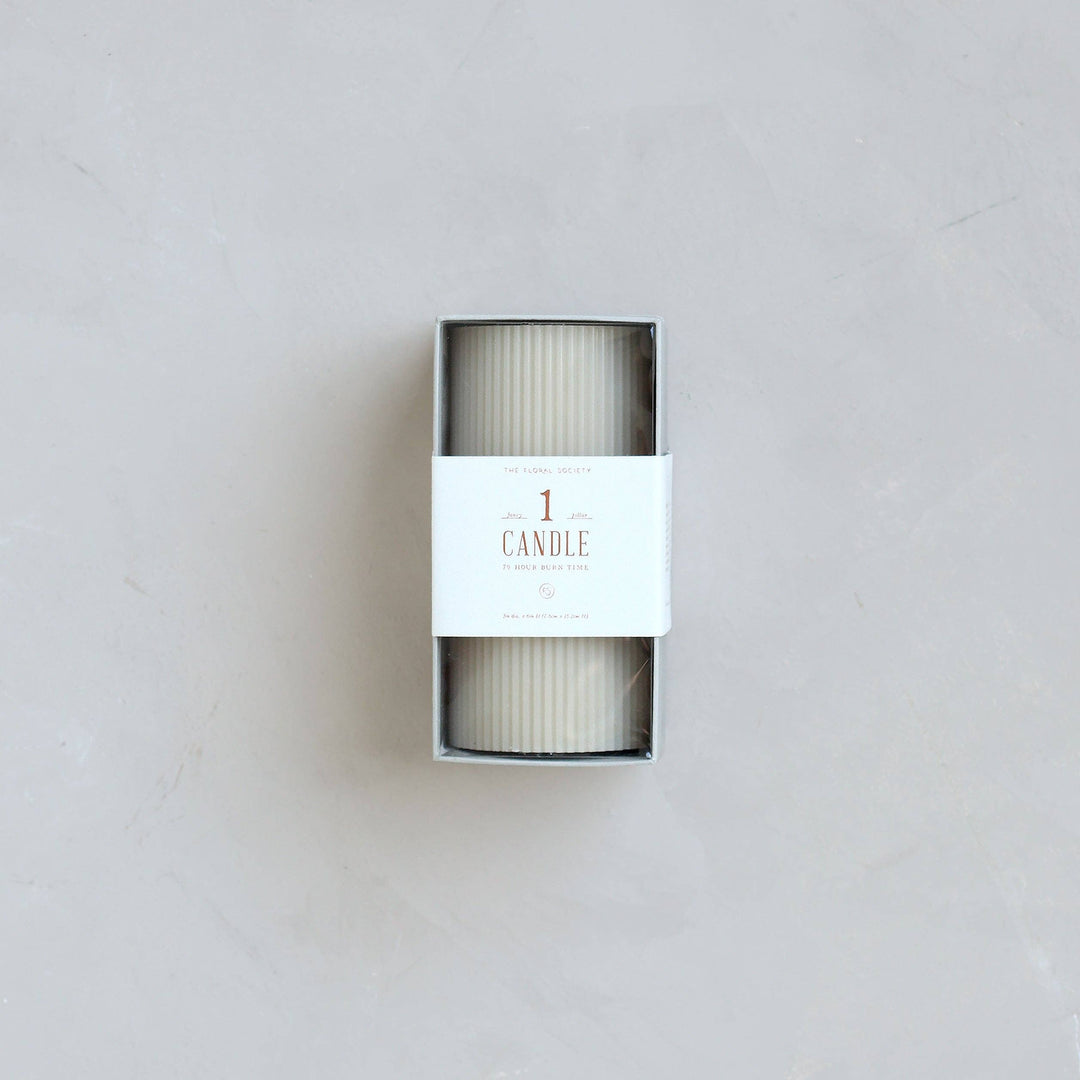 Fancy Ribbed Pillar Candles: Clay send a bouquet- the best flower delivery
