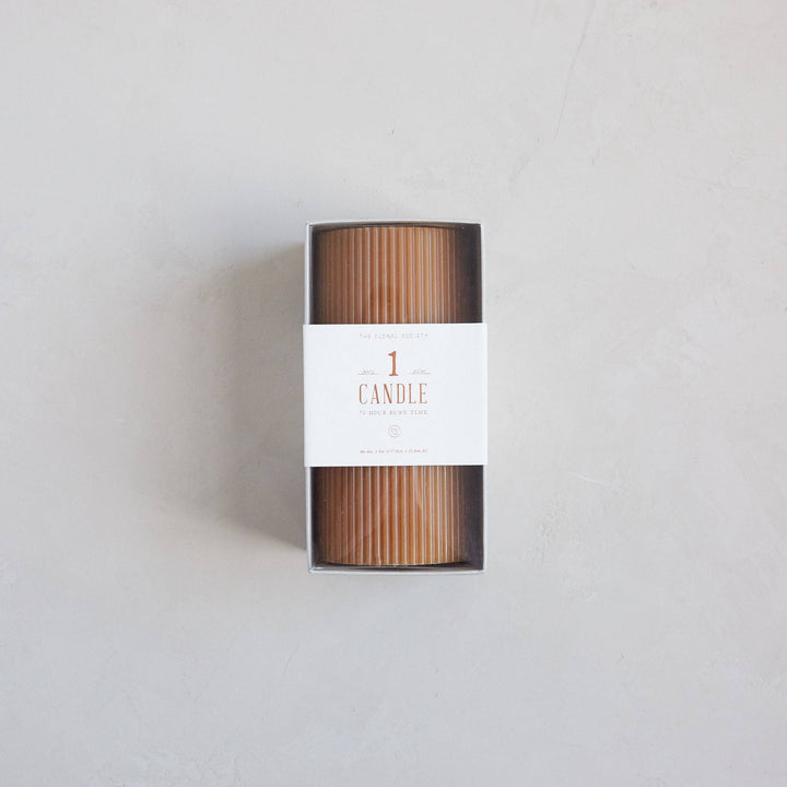 Fancy Ribbed Pillar Candles: Clay send a bouquet- the best flower delivery