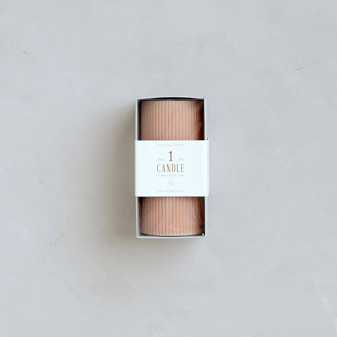 Fancy Ribbed Pillar Candles: Clay send a bouquet- the best flower delivery