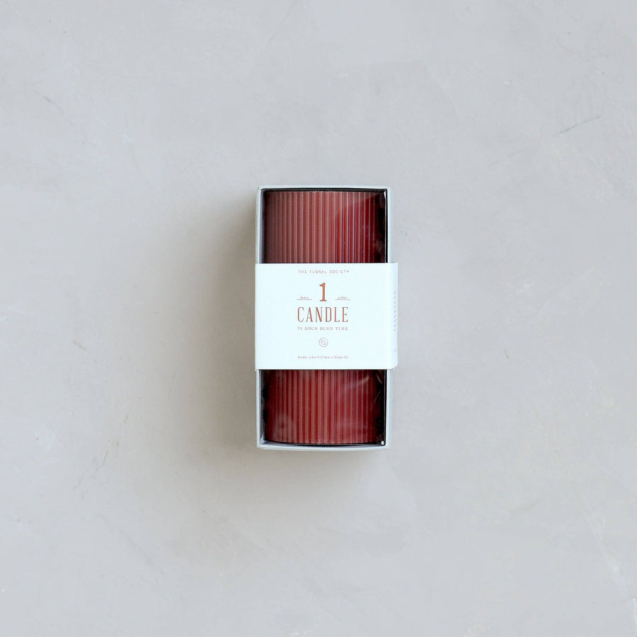 Fancy Ribbed Pillar Candles: Clay send a bouquet- the best flower delivery