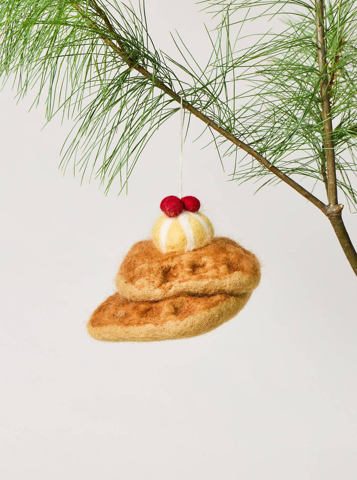 Felted Breakfast Ornament: Pancake Stack send a bouquet- the best flower delivery