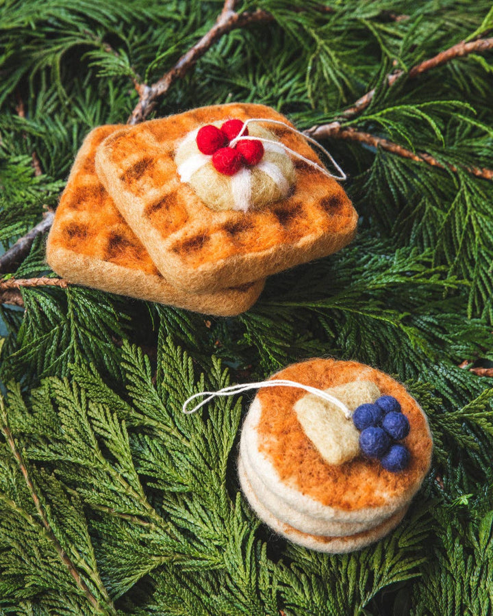 Felted Breakfast Ornament: Pancake Stack send a bouquet- the best flower delivery