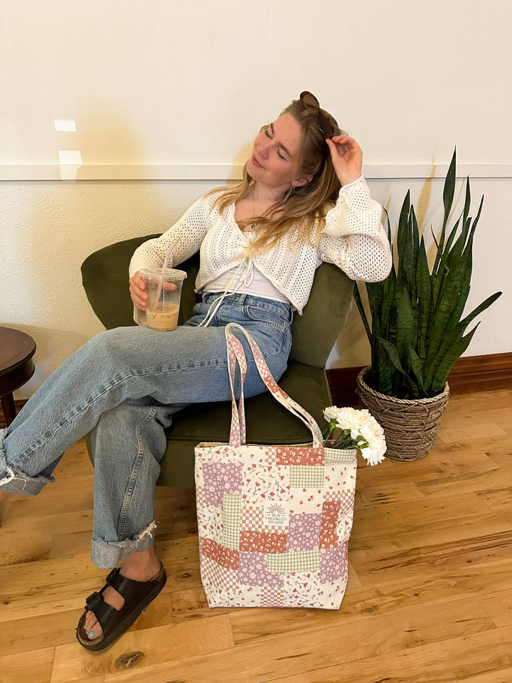 Flower Patch Tote Bag: Original send a bouquet- the best flower delivery