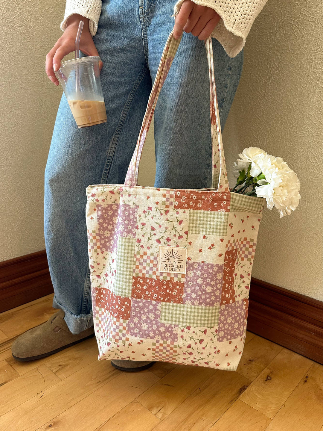Flower Patch Tote Bag: Original send a bouquet- the best flower delivery
