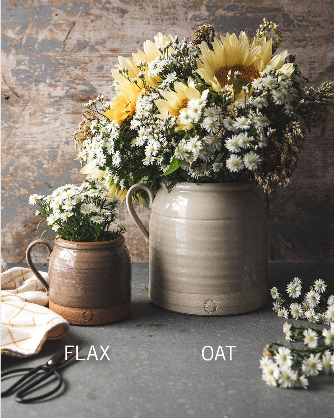 French Country Crock: Oat Stoneware / Small send a bouquet- the best flower delivery