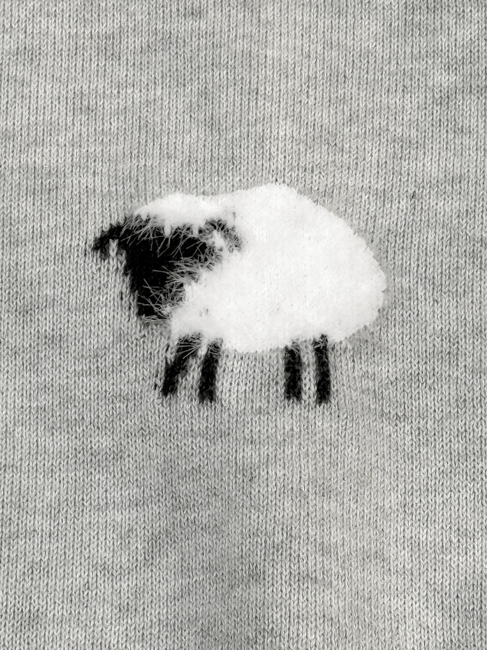 Furry Sheep 3D Jacquard Sweater Knit Baby Jumpsuit (Organic): Pewter Grey Heather / 3-6M send a bouquet- the best flower delivery