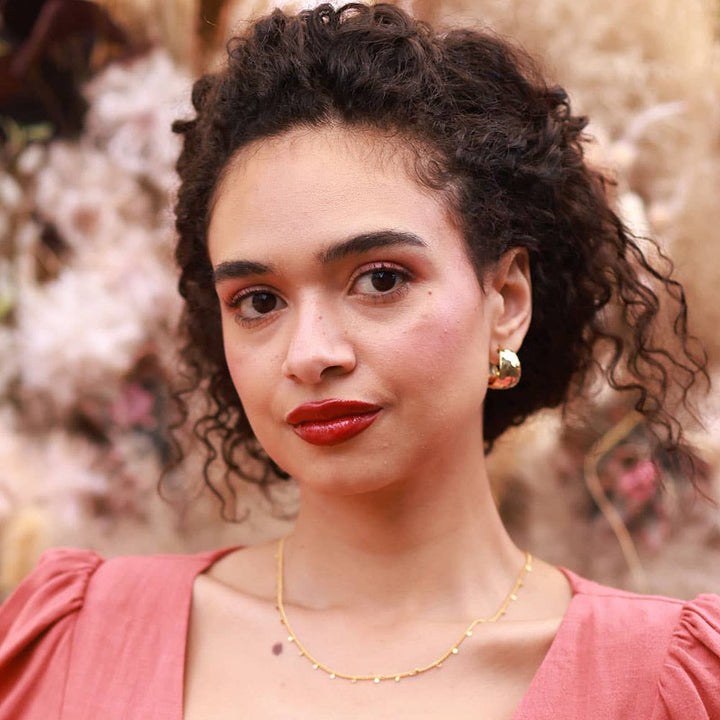 Hammered Vintage Style Hoops: Yellow Gold send a bouquet- the best flower delivery