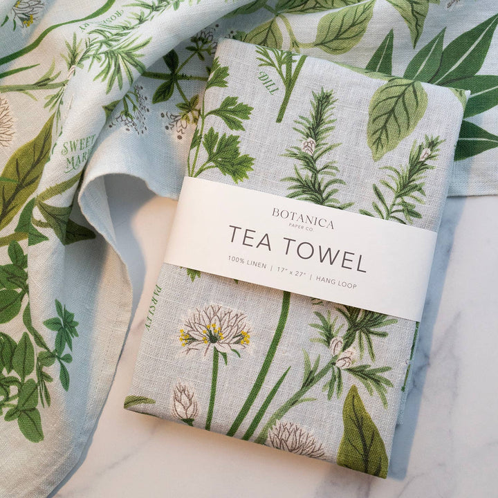 Botanica Paper Co. HERB GARDEN | 100% LINEN TEA TOWEL