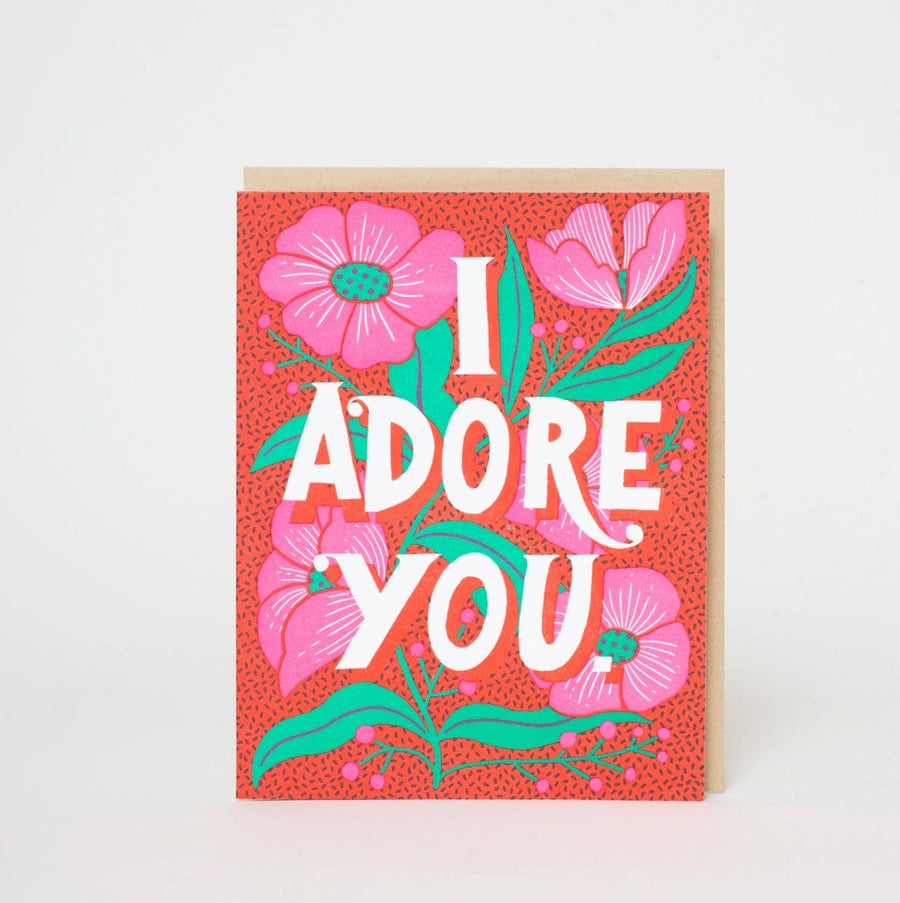 Greeting Card I Adore You Card send a bouquet- the best flower delivery