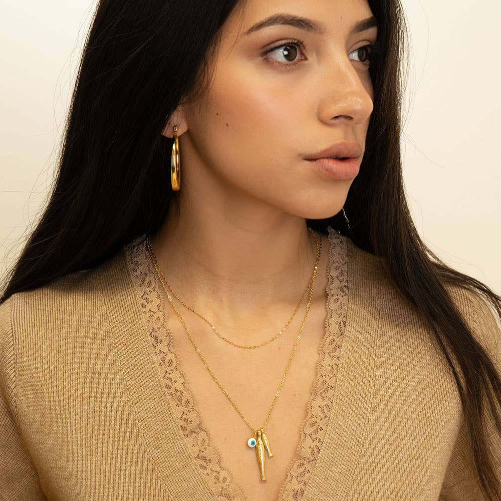 Ionian Fish Charm Necklace send a bouquet- the best flower delivery