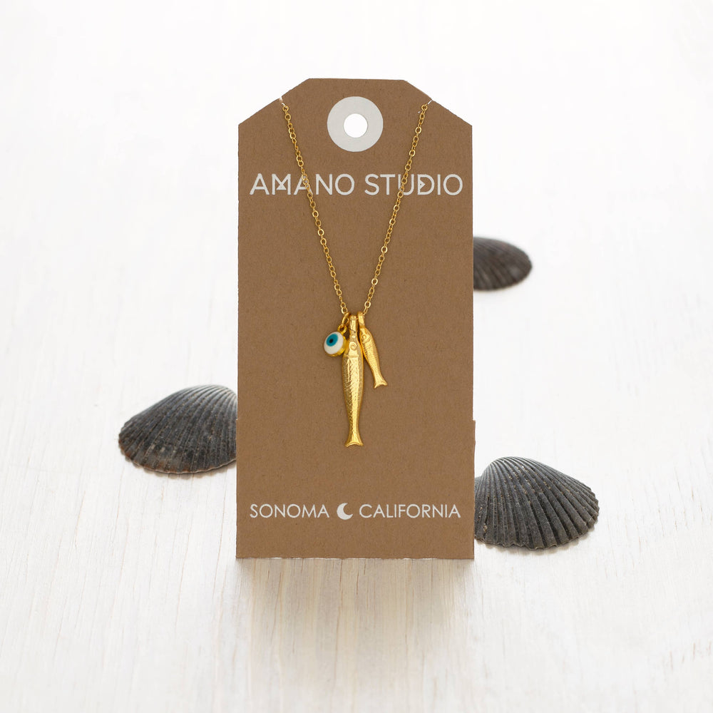 Ionian Fish Charm Necklace send a bouquet- the best flower delivery